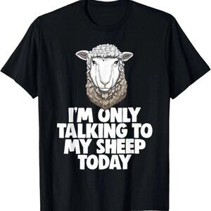 I Am Only Talking To My Sheep TShirts Funny Women Sheep Love T-Shirt 159